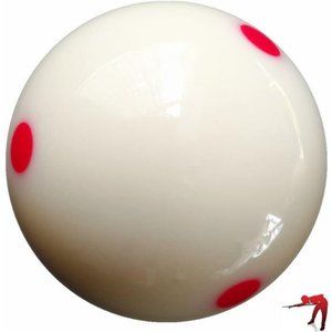AAA-Grade PRO Cup Standard Pool-Billiard Cue Ball with 6 Dots (2-1/4'', 6 oz)